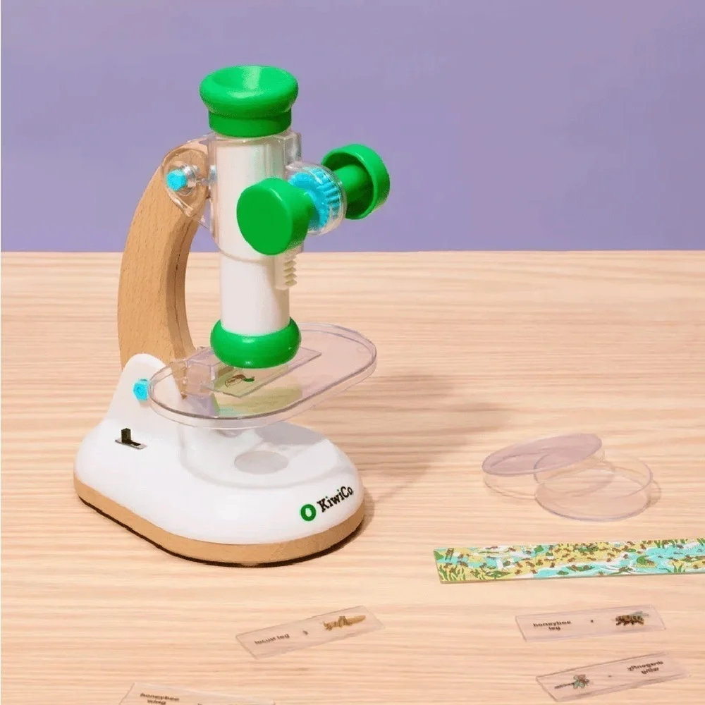 NWT Kiwico Green and White Kids Boys Girls Microscope Learning Toy Set